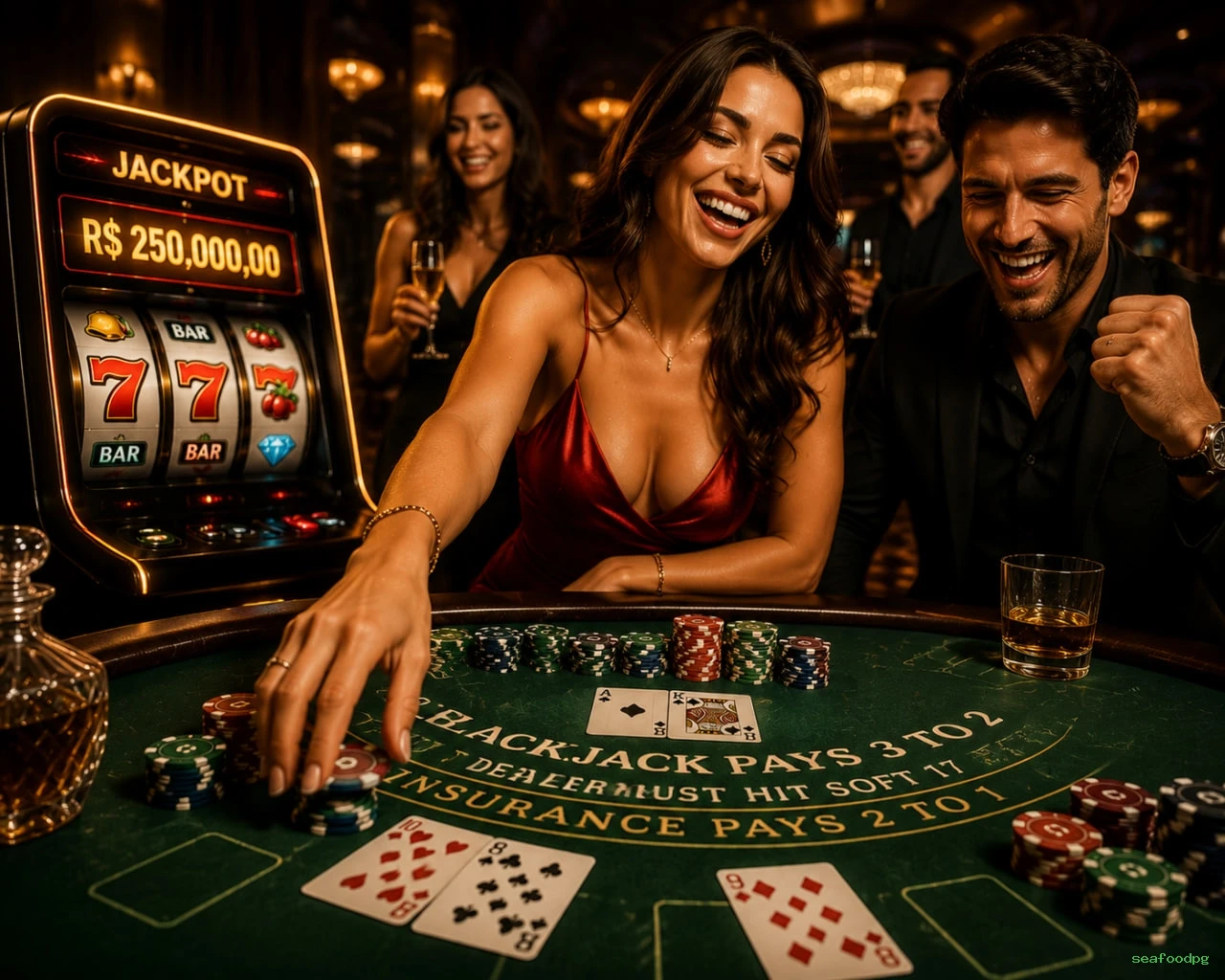 Jogos de Mesa Premium seafoodpg - Blackjack, Roleta, Baccarat